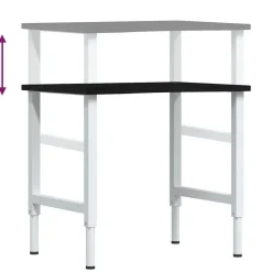 vidaXL Accesorios De Bricolaje-Banco de trabajo madera roble marrón oscuro 80x60x(71,5-98) cm