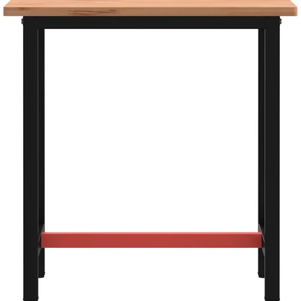 vidaXL Banco de trabajo madera maciza de haya y metal 80x55x81,5 cm Hot