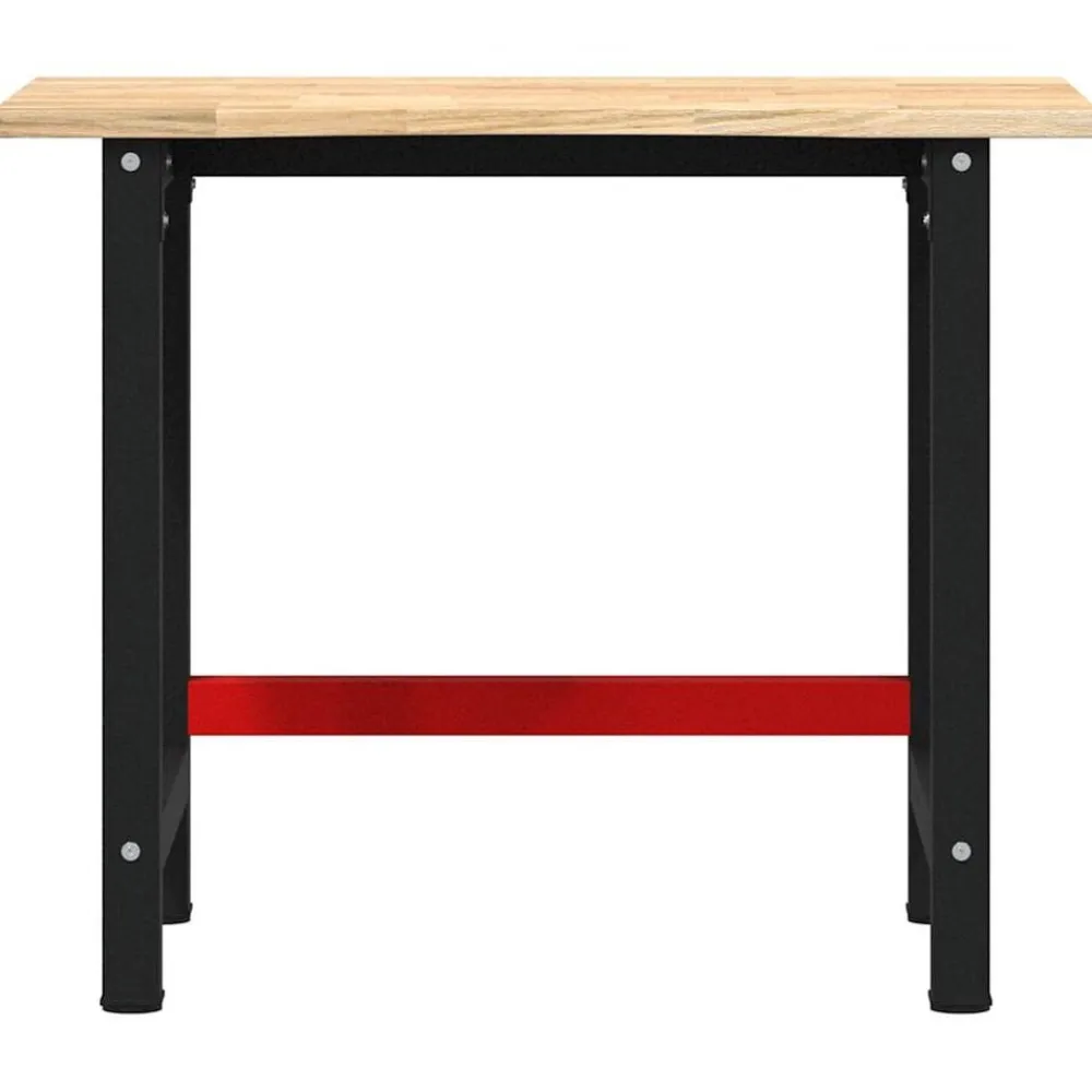 vidaXL Accesorios De Bricolaje-Banco de trabajo madera maciza de roble 100x60x81,5 cm