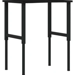 vidaXL Banco de trabajo madera roble marrón oscuro 80x60x(71,5-98) cm negro y marrón oscuro
