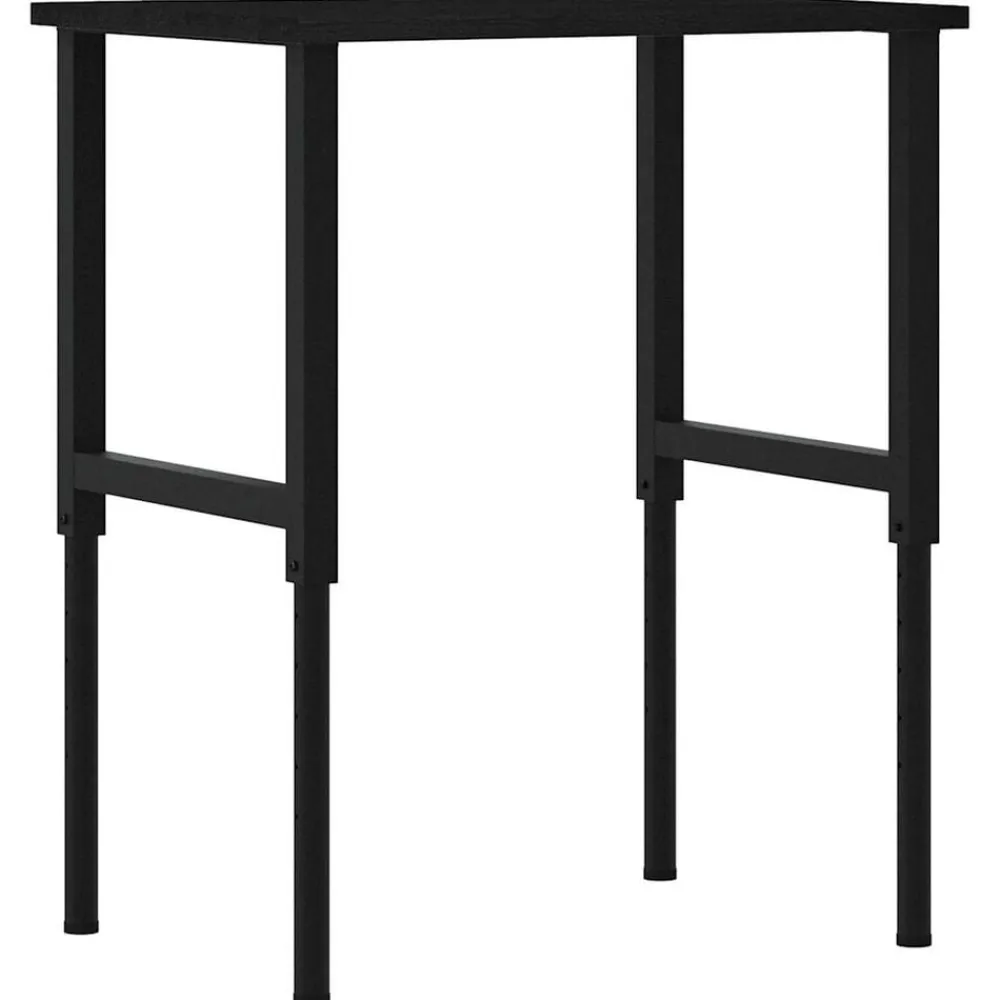 vidaXL Banco de trabajo madera roble marrón oscuro 80x60x(71,5-98) cm negro y marrón oscuro