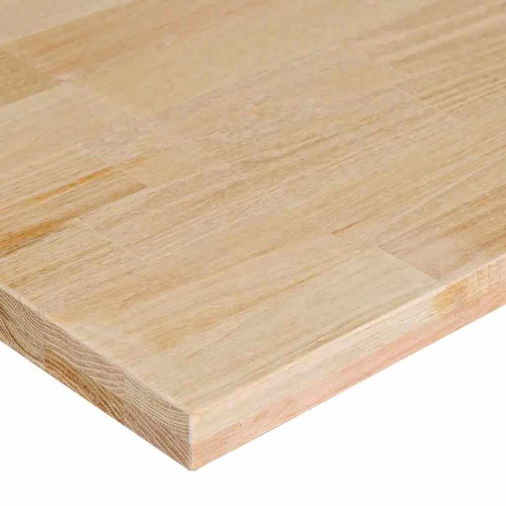vidaXL Banco de trabajo madera maciza de roble 80x60x(71,5-98) cm blanco y natural