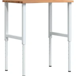 vidaXL Accesorios De Bricolaje-Banco de trabajo madera roble marrón claro 80x60x(71,5-98) cm