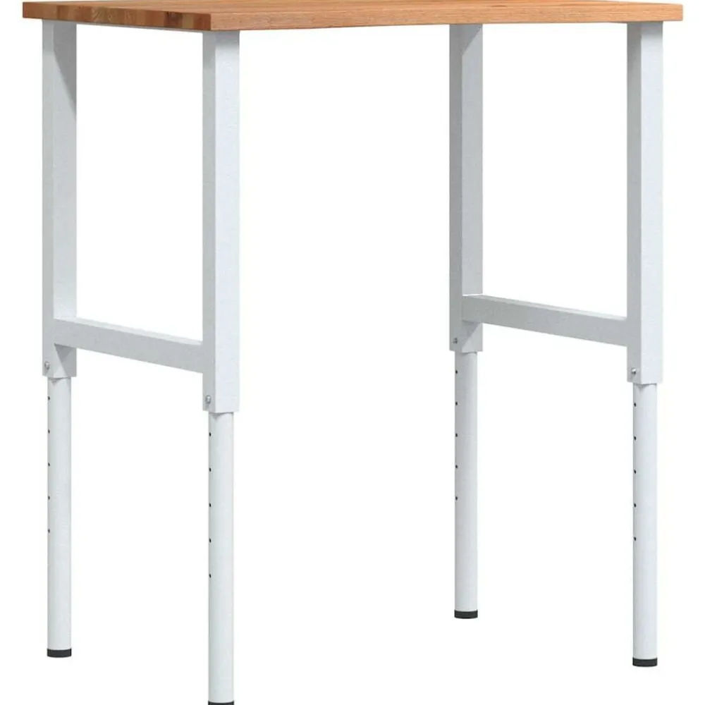 vidaXL Accesorios De Bricolaje-Banco de trabajo madera roble marrón claro 80x60x(71,5-98) cm