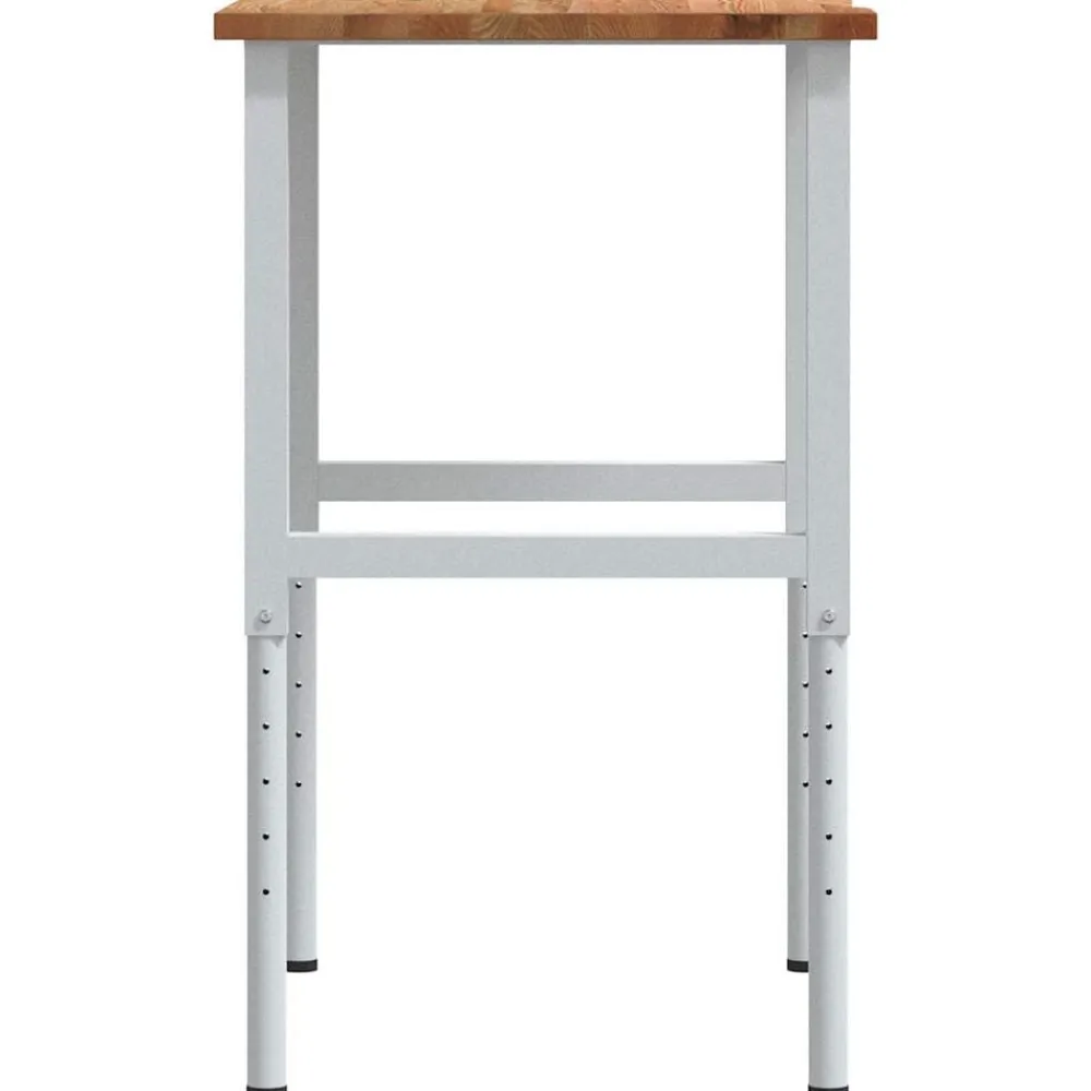 vidaXL Accesorios De Bricolaje-Banco de trabajo madera roble marrón claro 80x60x(71,5-98) cm