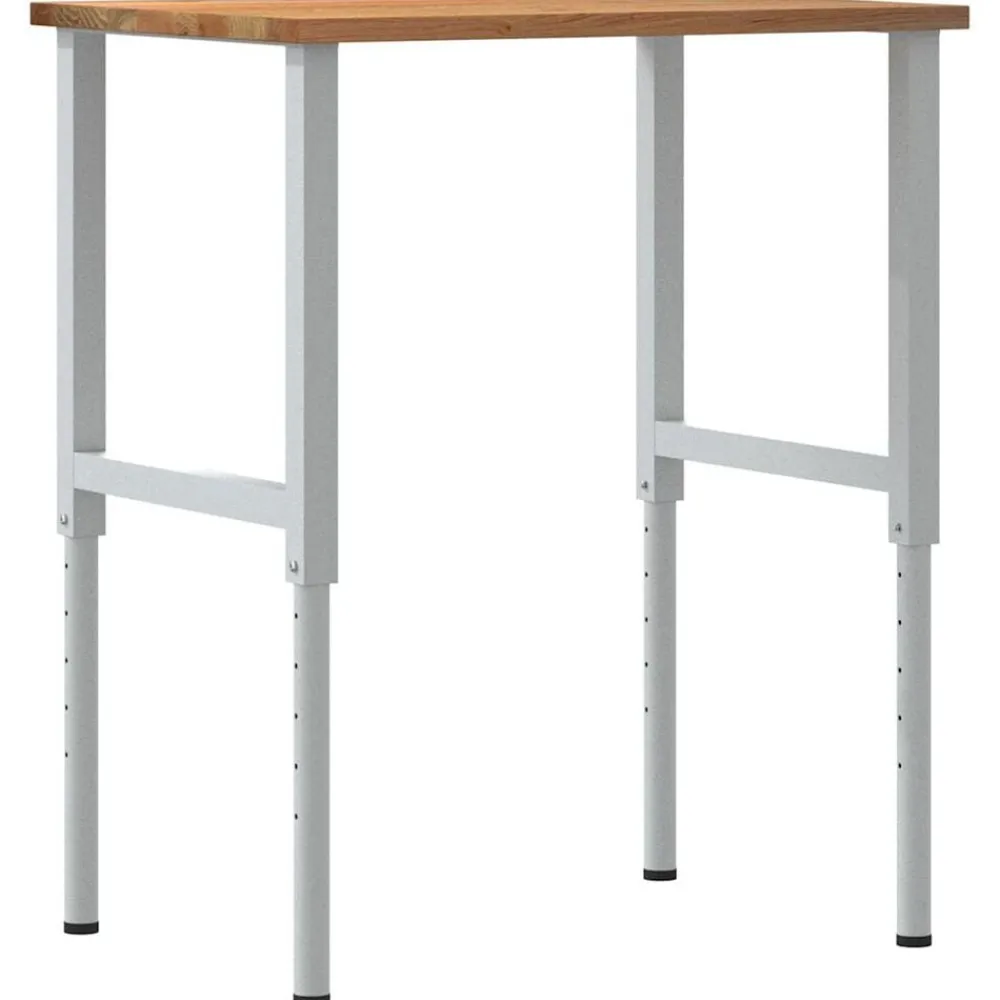 vidaXL Accesorios De Bricolaje-Banco de trabajo madera roble marrón claro 80x60x(71,5-98) cm
