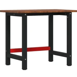 vidaXL Accesorios De Bricolaje-Banco de trabajo rectangular madera maciza roble 100x60x81,5 cm