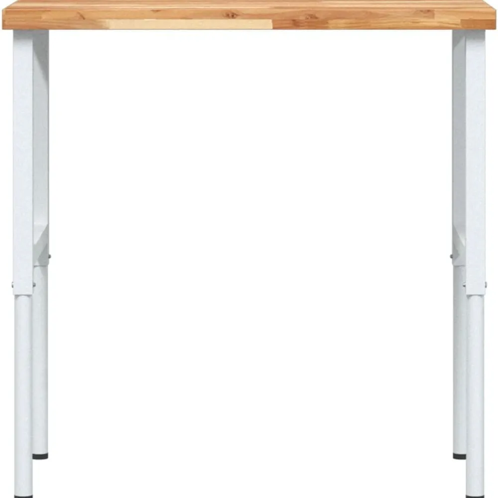 vidaXL Accesorios De Bricolaje-Banco de trabajo rectangular madera maciza 100x60x(73-99,5) cm