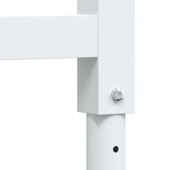 vidaXL Banco de trabajo rectangular madera maciza 100x60x(71,5-98) cm Marrón y blanco Discount