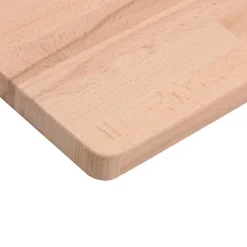 vidaXL Banco de trabajo rectangular madera maciza 100x60x(71,5-98) cm Marrón y blanco Discount