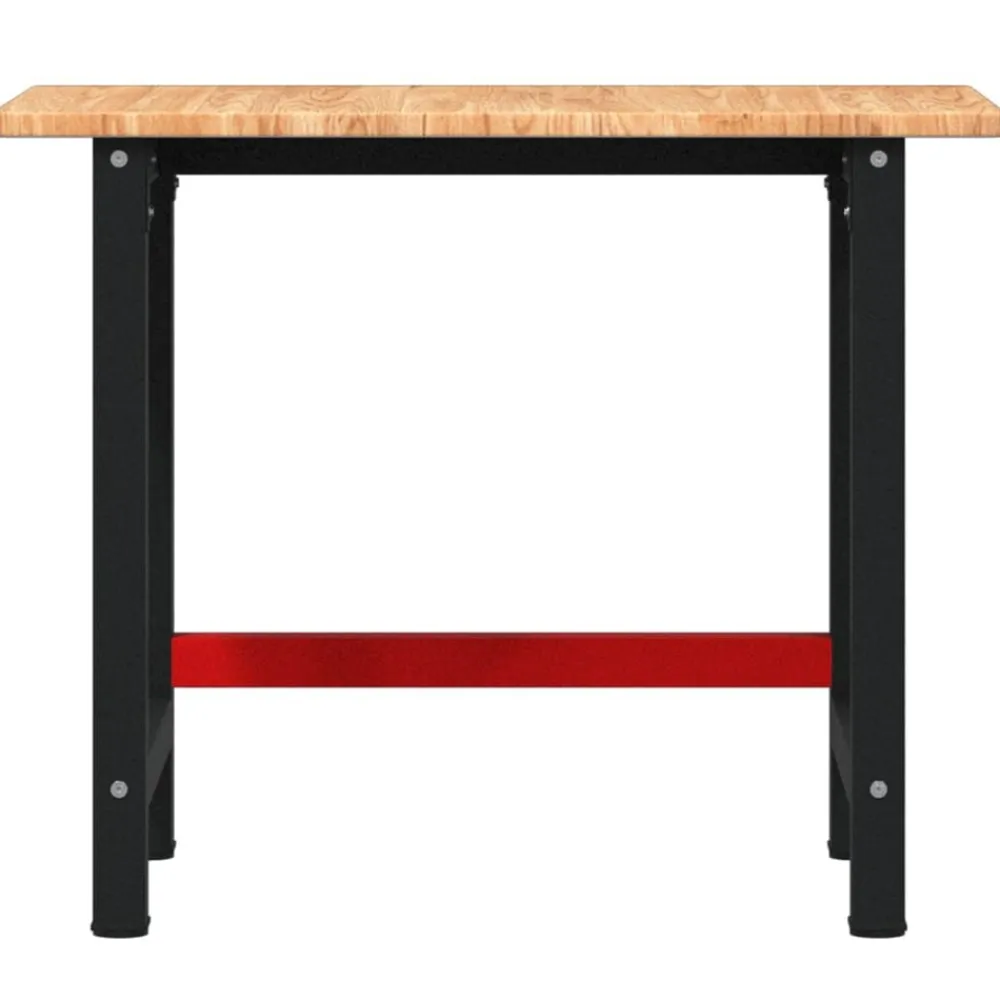 vidaXL Accesorios De Bricolaje-Banco de trabajo rectangular madera maciza roble 100x60x81,5 cm