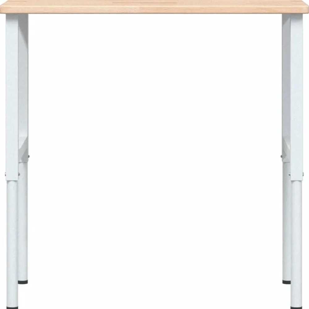 vidaXL Accesorios De Bricolaje-Banco de trabajo rectangular madera maciza 100x60x(71,5-98) cm