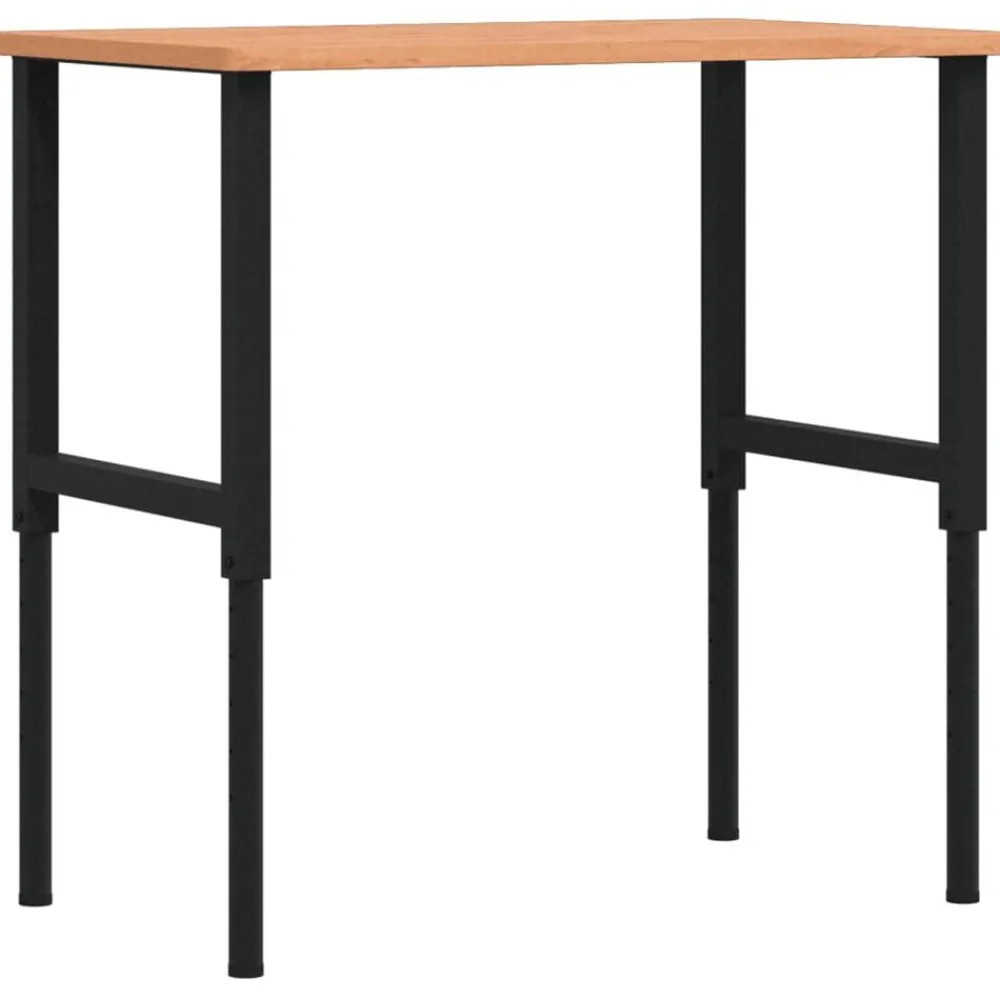 vidaXL Accesorios De Bricolaje-Banco de trabajo rectangular madera maciza 100x60x(71,5-98) cm