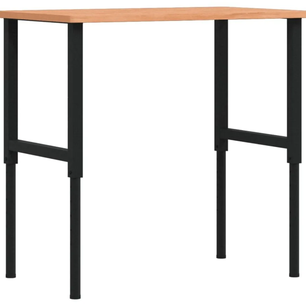 vidaXL Accesorios De Bricolaje-Banco de trabajo rectangular madera maciza 100x60x(71,5-98) cm
