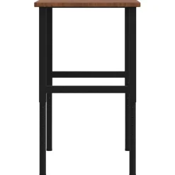vidaXL Banco de trabajo rectangular madera maciza 100x60x(71,5-98) cm marr&oacute;n oscuro y negro