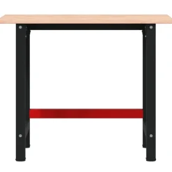 vidaXL Banco de trabajo rectangular madera maciza roble 100x60x81,5 cm Natural Outlet