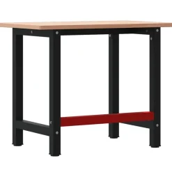 vidaXL Banco de trabajo rectangular madera maciza roble 100x60x81,5 cm Natural Outlet