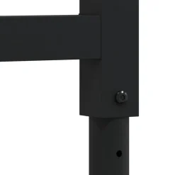 vidaXL Banco de trabajo rectangular madera maciza 80x60x(73-99,5) cm Marr&oacute;n y negro Clearance