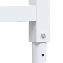 vidaXL Banco de trabajo rectangular madera maciza 80x60x(73-99,5) cm Marrón y blanco Clearance