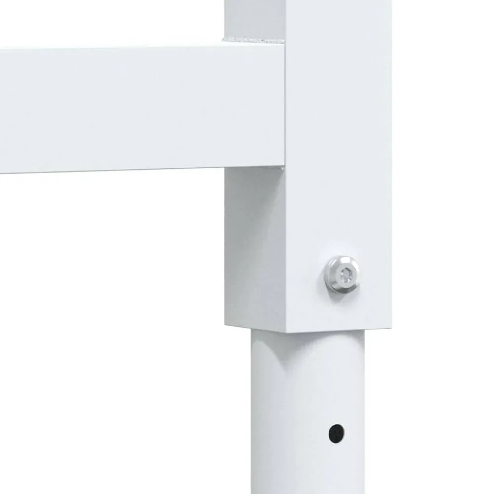 vidaXL Banco de trabajo rectangular madera maciza 80x60x(73-99,5) cm Marrón y blanco Clearance