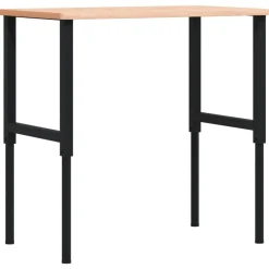 vidaXL Accesorios De Bricolaje-Banco de trabajo rectangular madera maciza 100x60x(71,5-98) cm