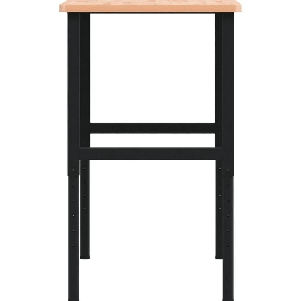 vidaXL Accesorios De Bricolaje-Banco de trabajo rectangular madera maciza 100x60x(71,5-98) cm