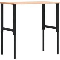 vidaXL Accesorios De Bricolaje-Banco de trabajo rectangular madera maciza 100x60x(71,5-98) cm