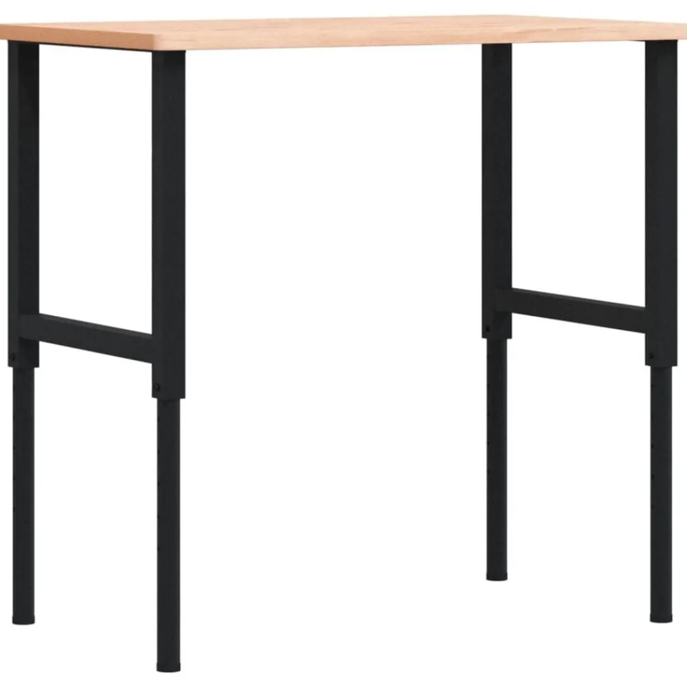 vidaXL Accesorios De Bricolaje-Banco de trabajo rectangular madera maciza 100x60x(71,5-98) cm