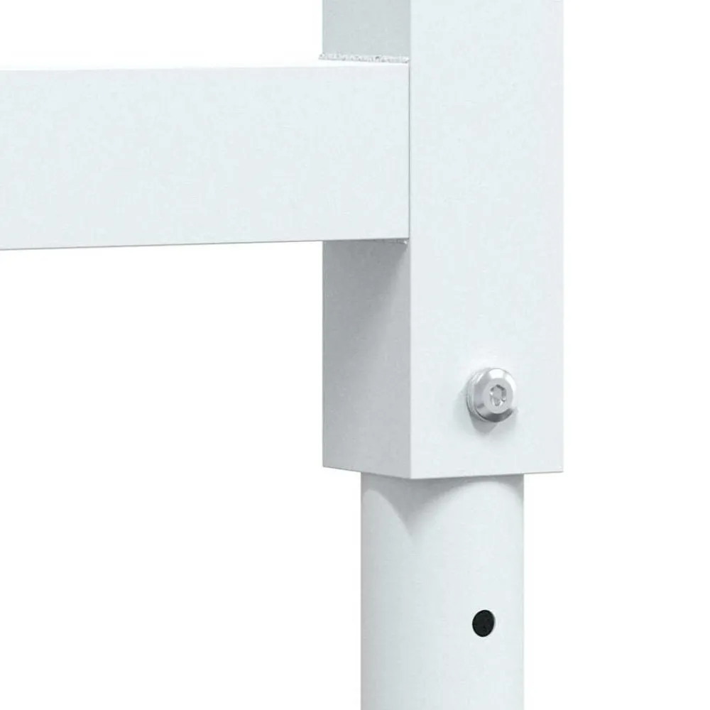 vidaXL Banco de trabajo rectangular madera maciza 100x60x(71,5-98) cm marrón claro y blanco New
