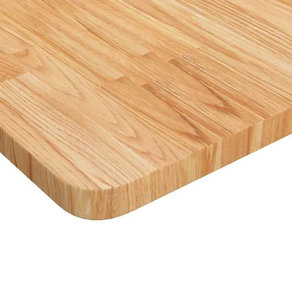vidaXL Banco de trabajo rectangular madera maciza 100x60x(71,5-98) cm marrón claro y blanco New