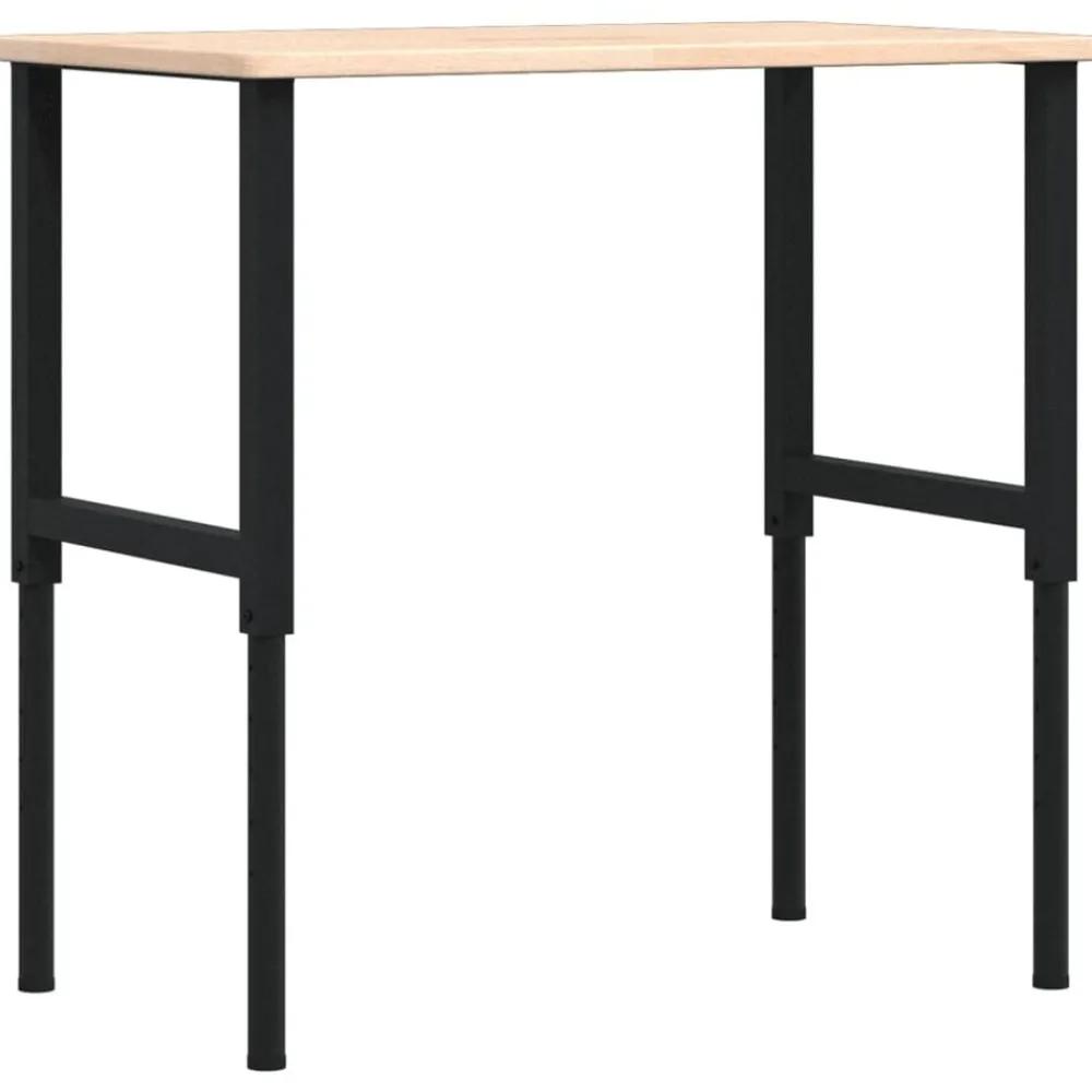 vidaXL Accesorios De Bricolaje-Banco de trabajo rectangular madera maciza 100x60x(71,5-98) cm