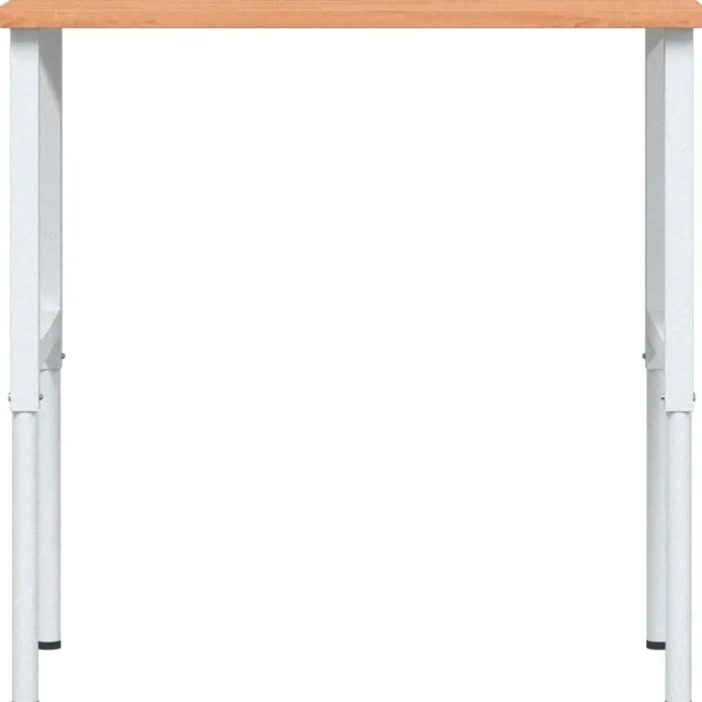 vidaXL Accesorios De Bricolaje-Banco de trabajo rectangular madera maciza 100x60x(71,5-98) cm
