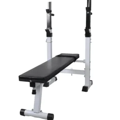 vidaXL Fitness Y Musculación-Banco ejercicios con soporte pesas, pesas y mancuernas 120 kg