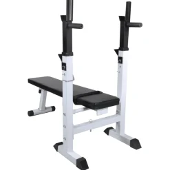 vidaXL Fitness Y Musculación-Banco ejercicios con soporte pesas, pesas y mancuernas 120 kg