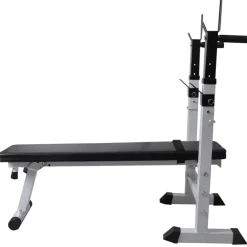 vidaXL Fitness Y Musculación-Banco ejercicios con soporte pesas, pesas y mancuernas 120 kg