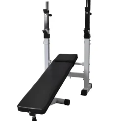 vidaXL Fitness Y Musculación-Banco ejercicios con soporte pesas, pesas y mancuernas 120 kg