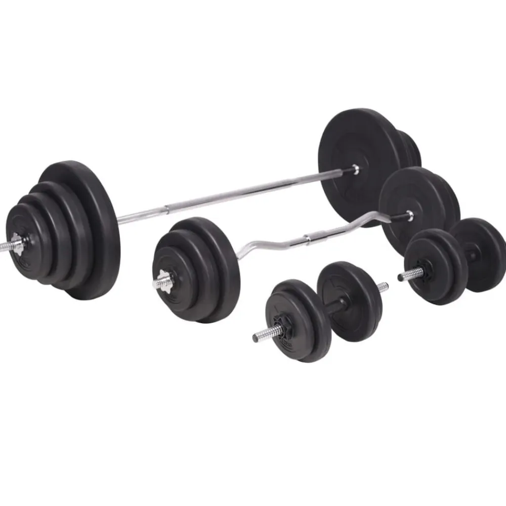 vidaXL Fitness Y Musculación-Banco ejercicios con soporte pesas, pesas y mancuernas 120 kg