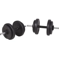 vidaXL Fitness Y Musculación-Banco ejercicios con soporte pesas, pesas y mancuernas 120 kg