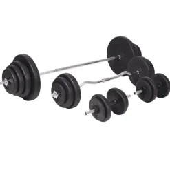 vidaXL Banco ejercicios con soporte pesas, pesas y mancuernas 120 kg Best