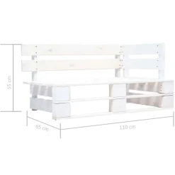 vidaXL Muebles De Jardín-Banco esquinero de palés para jardín madera