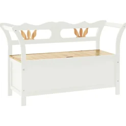 vidaXL Banco madera maciza abeto blanco 107x45x75,5 cm Blanco y marrón Hot