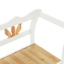 vidaXL Banco madera maciza abeto blanco 107x45x75,5 cm Blanco y marrón Hot