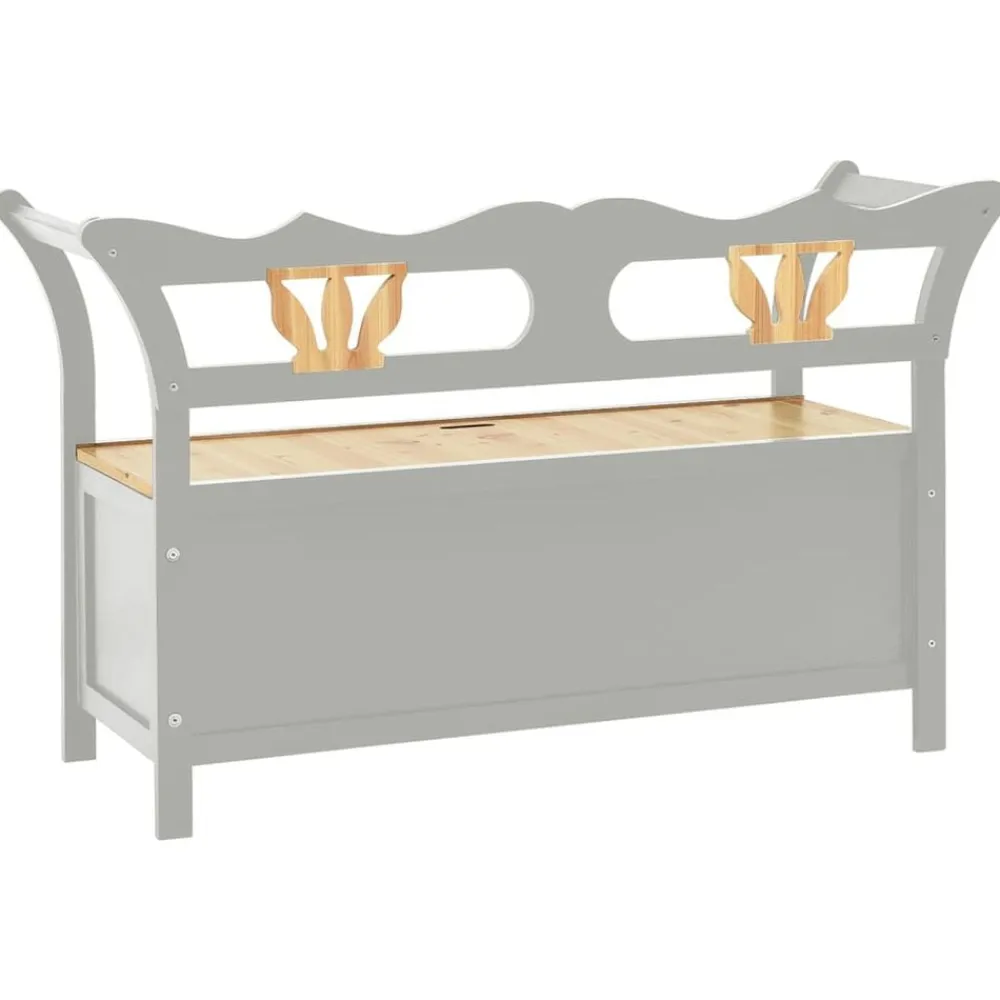 vidaXL Bancos-Banco madera maciza de abeto 107x45x75,5 cm