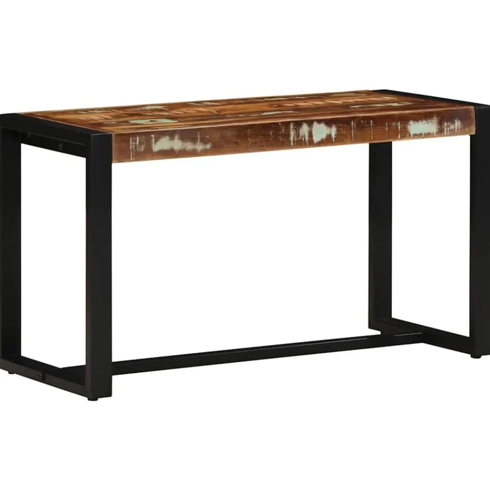 vidaXL Bancos-Banco Multicolor 80x35x45 cm Madera Maciza Reciclada