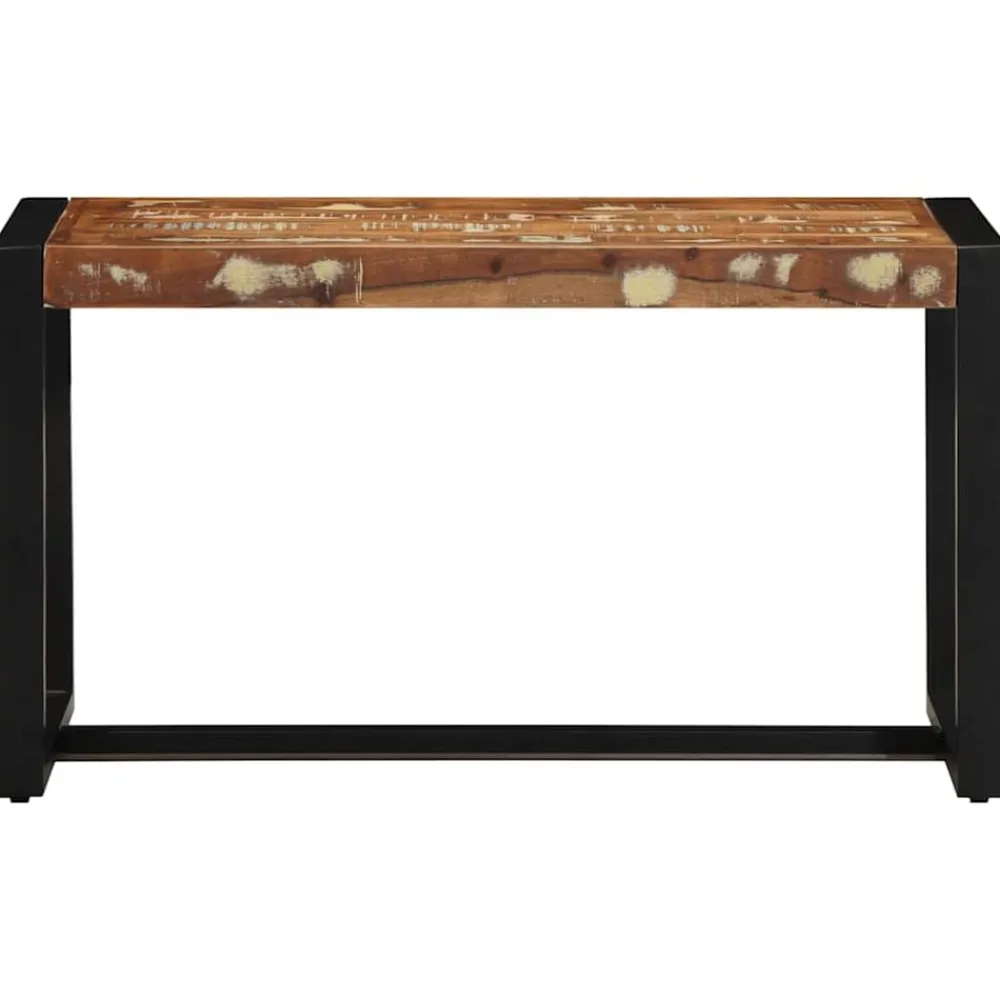 vidaXL Bancos-Banco Multicolor 80x35x45 cm Madera Maciza Reciclada