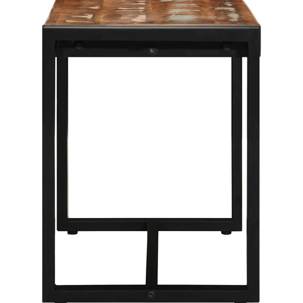 vidaXL Bancos-Banco Multicolor 80x35x45 cm Madera Maciza Reciclada