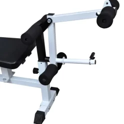 vidaXL Fitness Y Musculación-Banco musculación con soporte pesas, pesas y mancuernas 120 kg