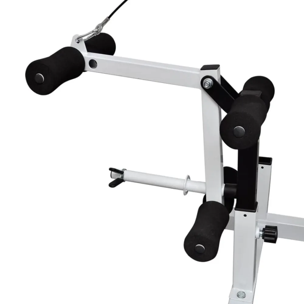 vidaXL Fitness Y Musculación-Banco musculación con soporte pesas, pesas y mancuernas 120 kg
