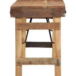 vidaXL Bancos-Banco Natural 110 x 35 x 46 cm Madera Vieja Recuperada