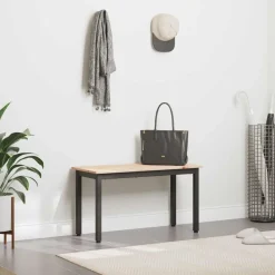vidaXL Banco 80 x 35 x 45 cm Madera de pino macizo Natural Hot